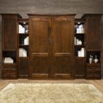 Lit escamotable en bois style classique