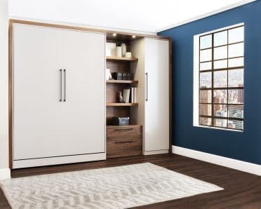 Lit escamotable sur mesure blanc