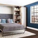 Lit escamotable sur mesure blanc ouvert
