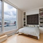 Lit escamotable sur mesure blanc ouvert